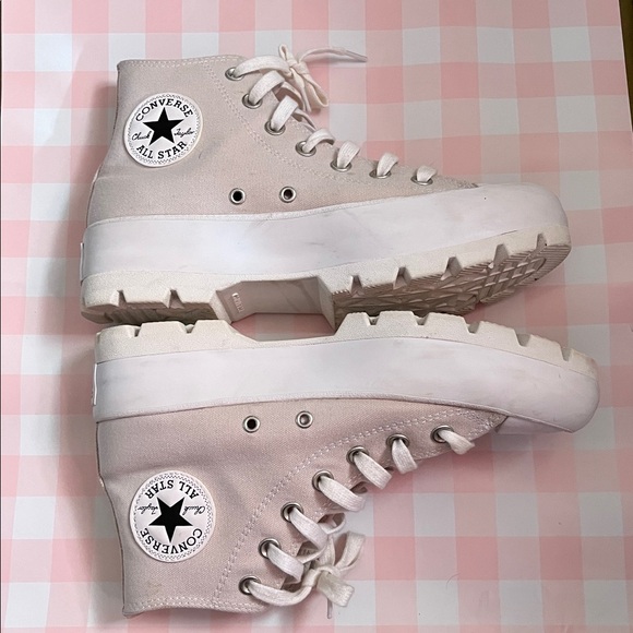 Converse Women's Beige High-Top Sneakers - Picture 6 of 12